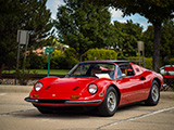 Red 1973 Ferrari Dino GTS at Lake Forest Then & Now Auto Show