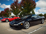 Ferrari Dino and Acura NSX at Car Show