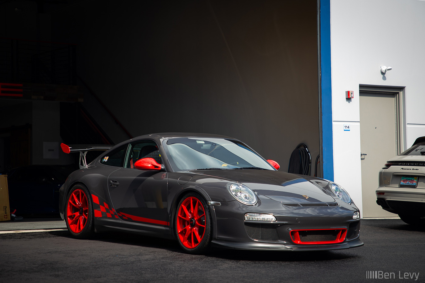 Grey and Red 997 Porsche 911 GT3 RS
