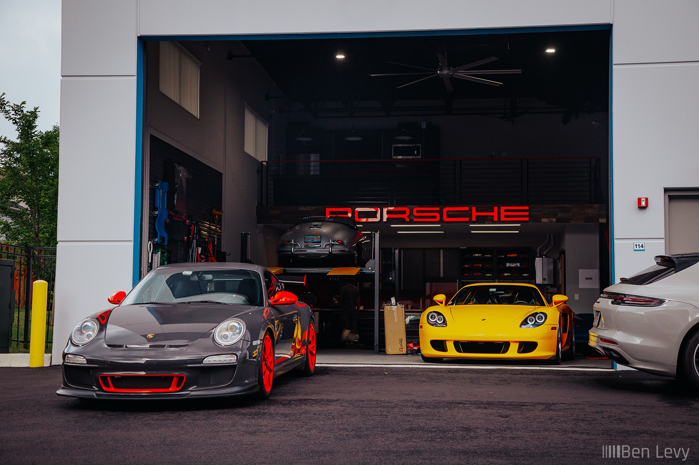 Porsche-Themed Garage at Big Door