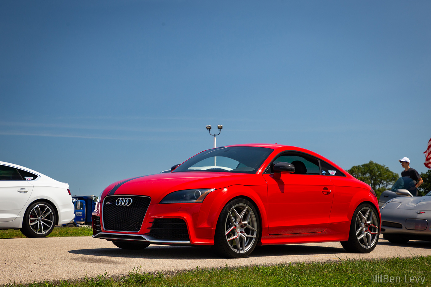Red Audi TT-RS Parked During a Cruise