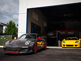 GT3 RS and Carrera GT at Porsche Garage in Big Door