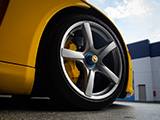 Front Right Wheel on Yellow Porsche Carrera GT