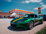Green Lotus Evora at Wisconsin Gas Station