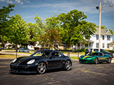 Black Lotus Cayman S and Green Lotus Elise