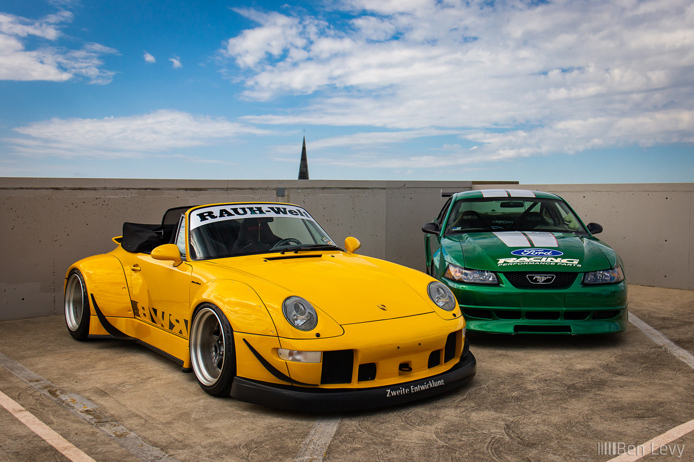 RWB Porsche 911 and Kenny Brown  Ford Mustang