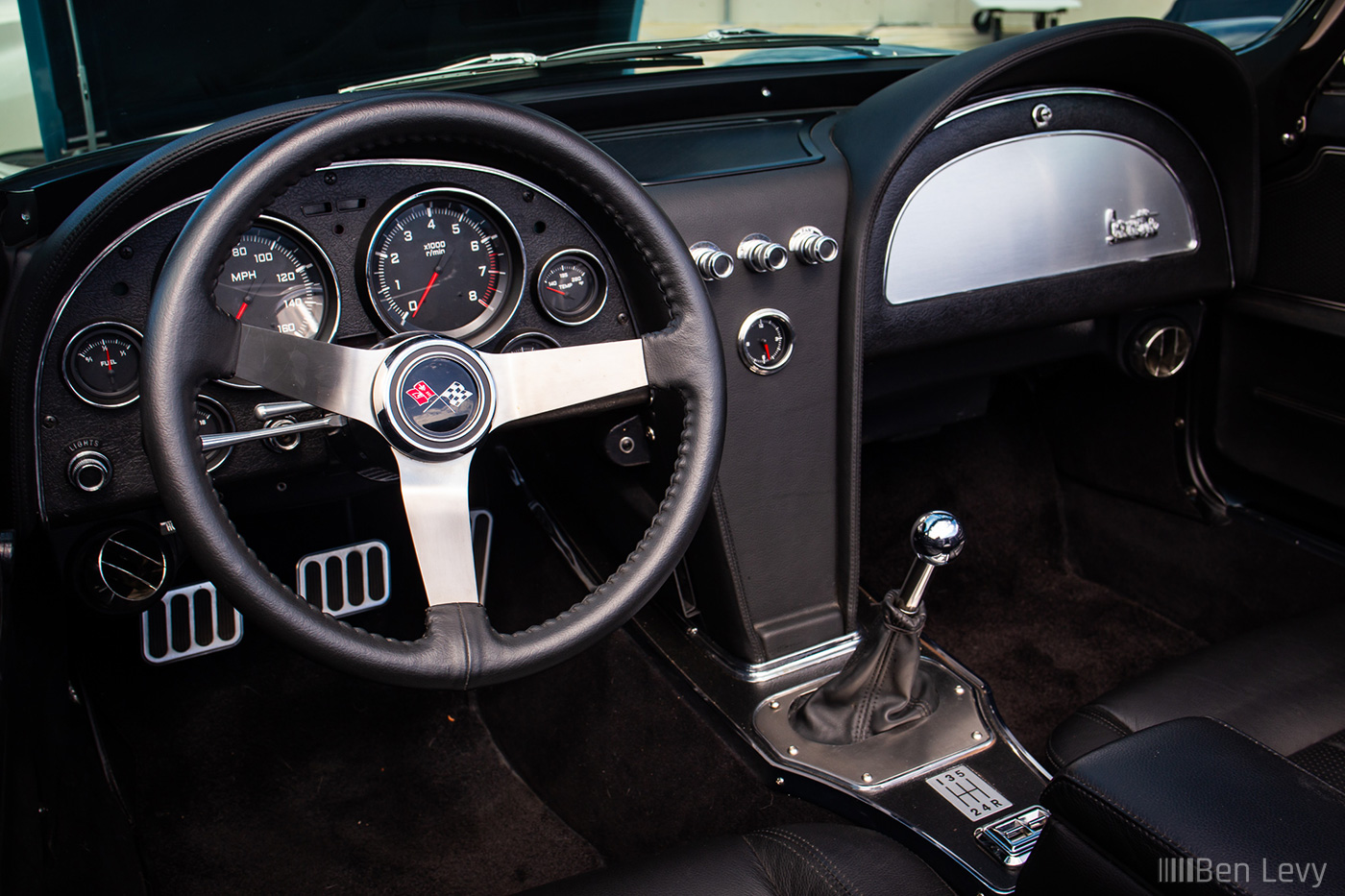 Steering Wheel and Shifter in Corvette Sting Ray