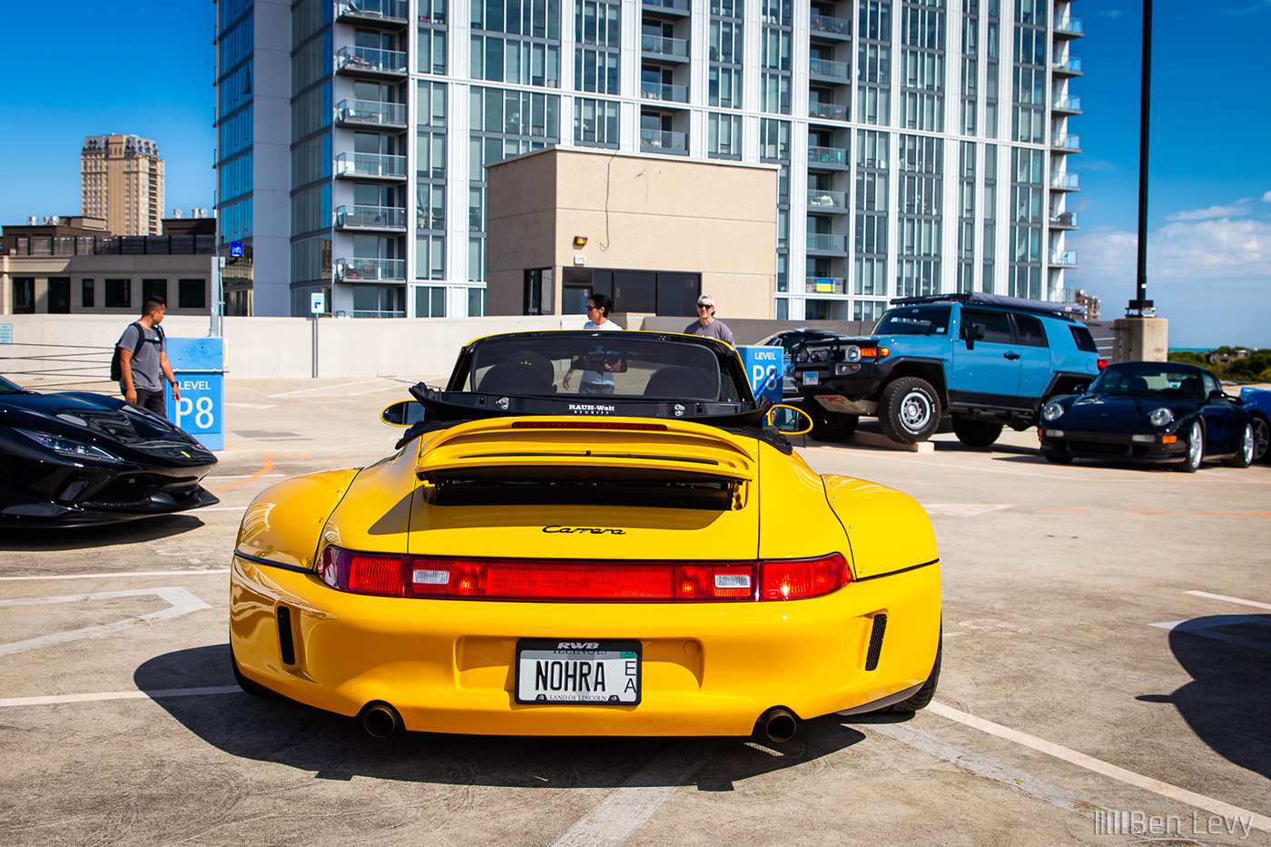 Extra Wide Yellow Porsche 911 Cabriolet