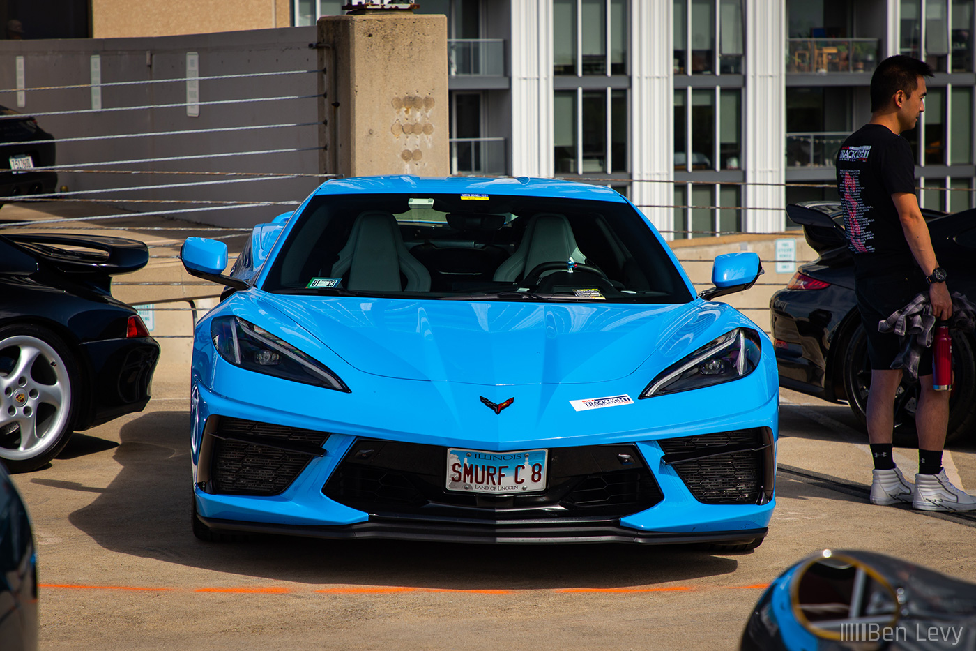 Smurf C8, Blue Corvette in Chicago