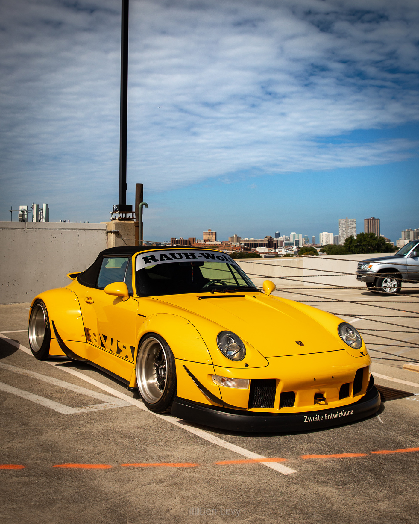 Widebody Porsche 911 in a Chicago Parking Lot