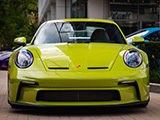 Front of Linden Green Porsche 992 GT3