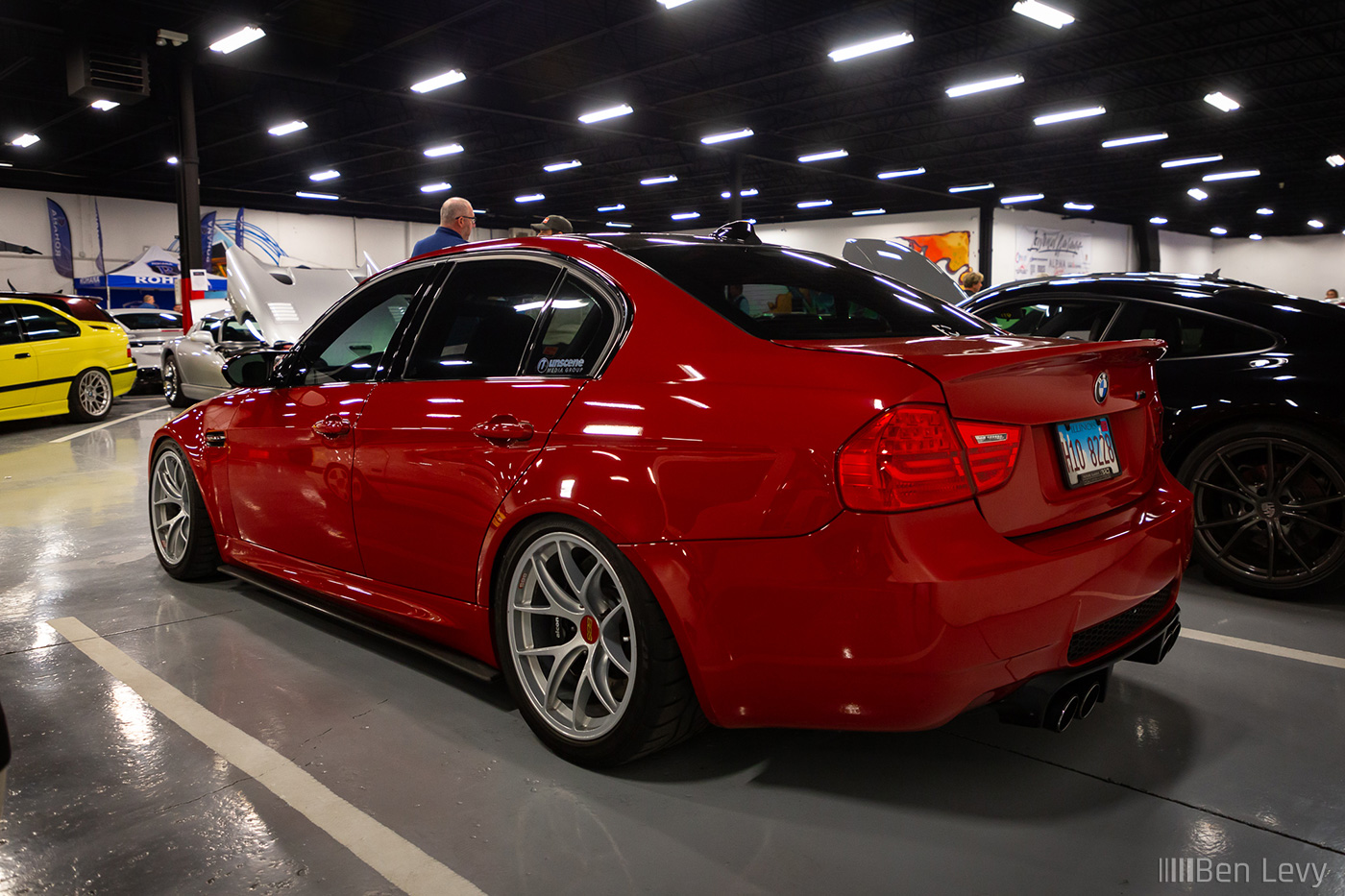 Red E90 BMW M3 on BBS Wheels