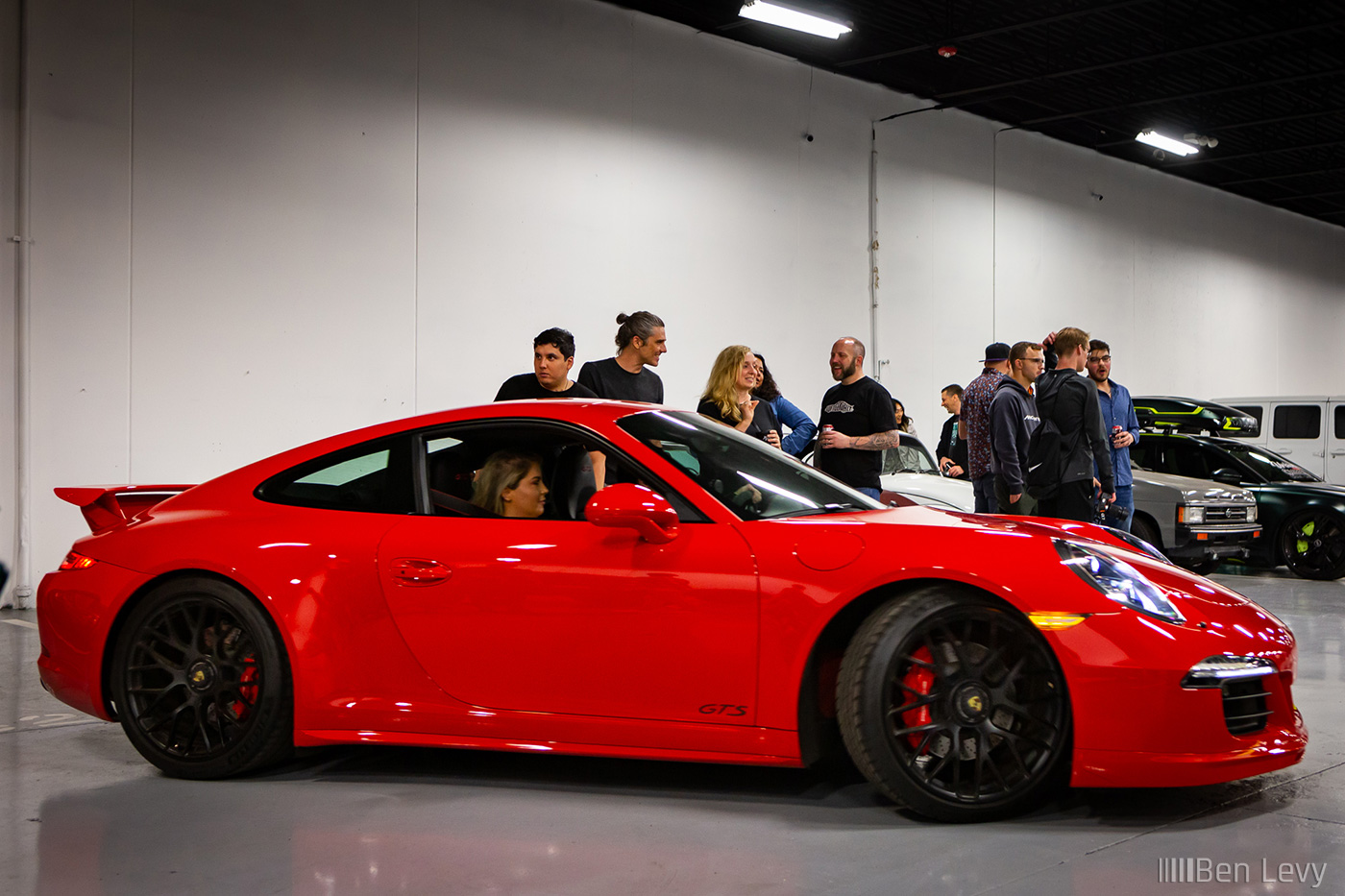 Red Porsche 911 GTS at Lowend Garage Car Party