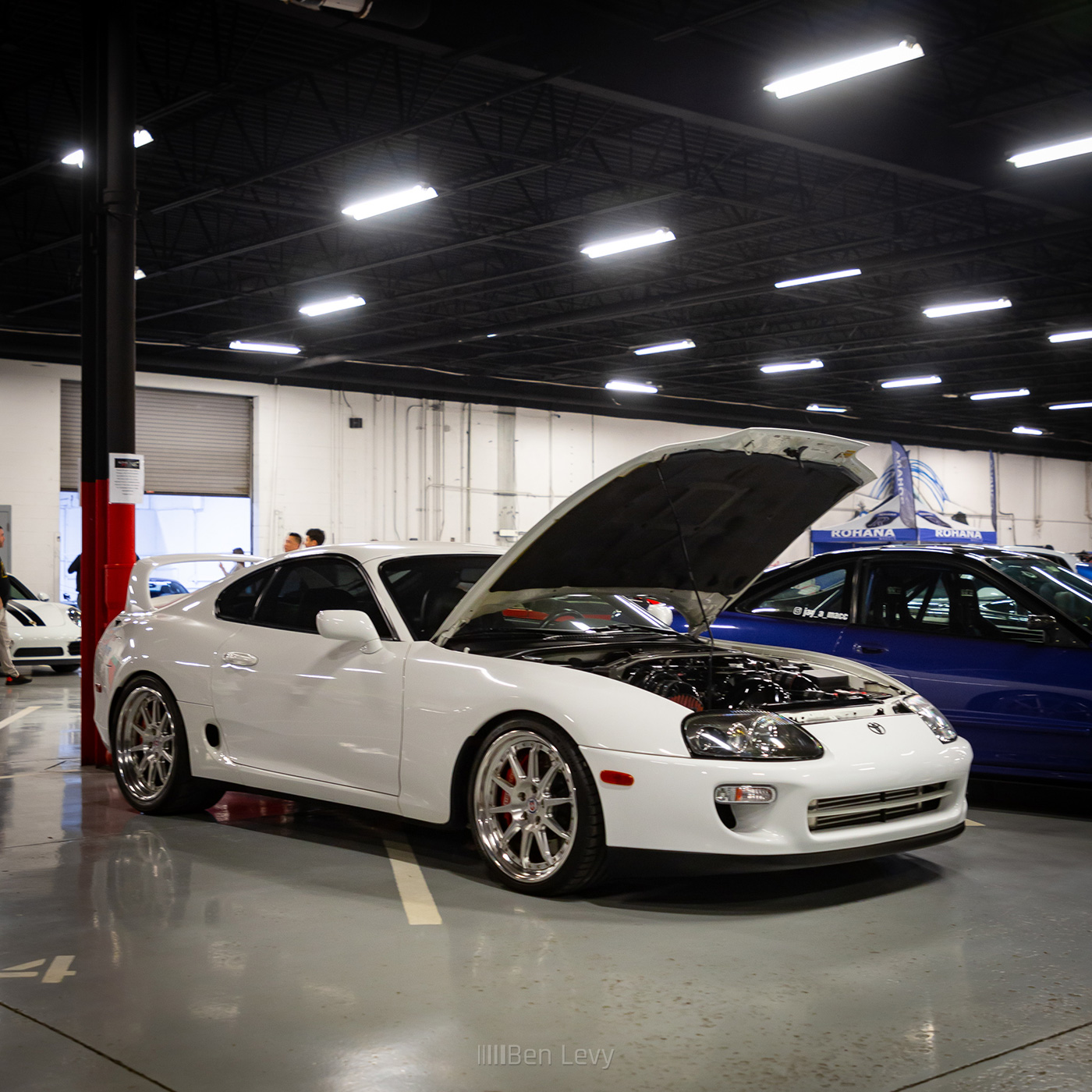 White Mk4 Toyota Supra at Lowend Garage Chicago Takeover