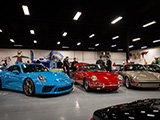 Porsches of Multiple Generations at Alpha Garage