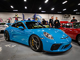 Blue Porsche 911 (991.2) GT3