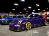 Purple Porsche GT3 on BBS Wheels