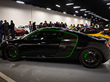 Black Audi R8 with Lime Green Accents