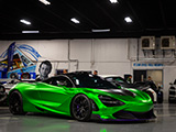 Green Wrapped McLaren 720S at Lowend Garage Car Party