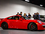 Red Porsche 911 GTS at Lowend Garage Car Party