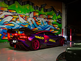Taco Bell McLaren 720S against grafitti wall