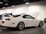 White Mk4 Toyota Supra at Lowend Garage Chicago Takeover