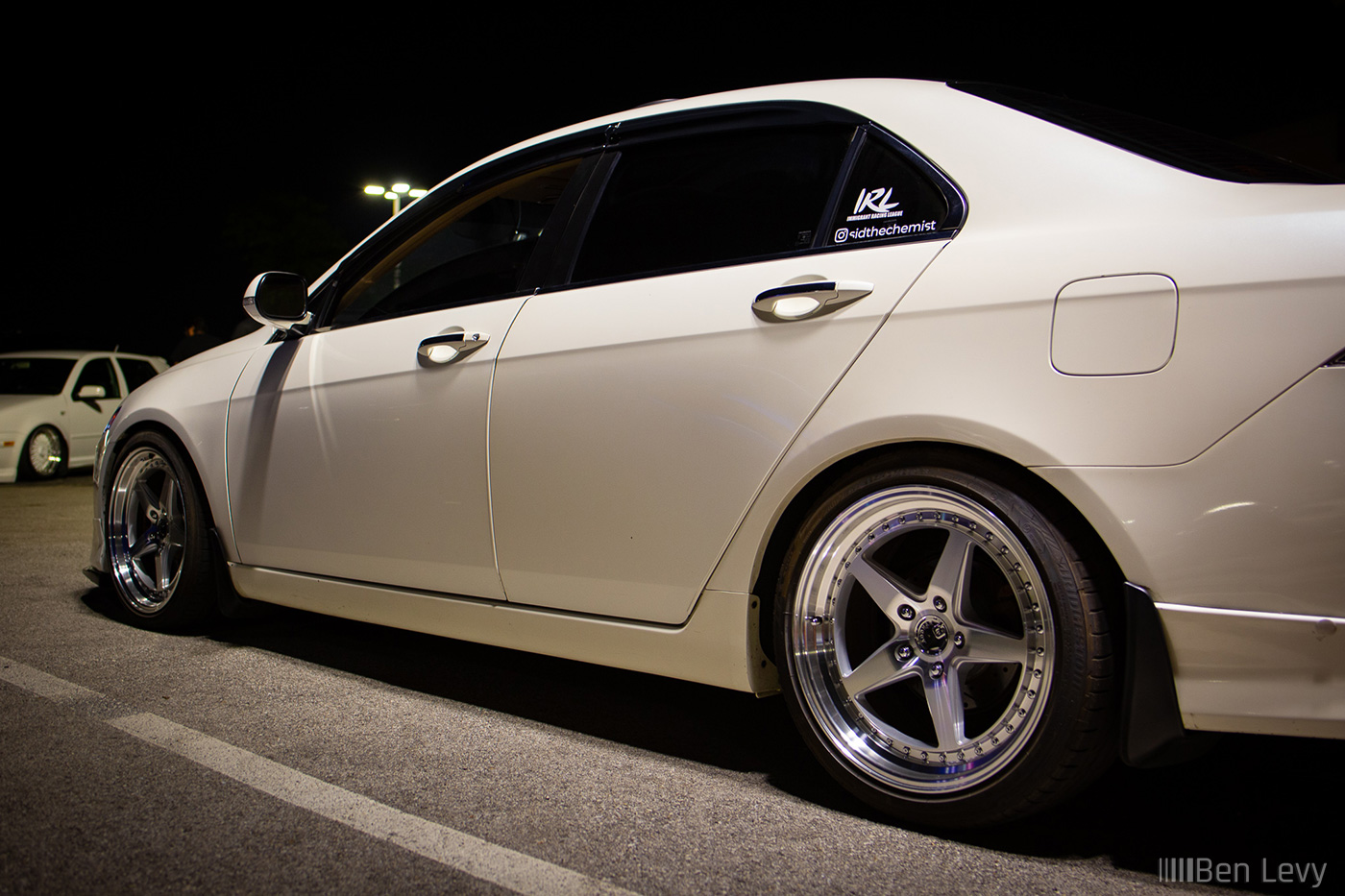 Side of White CL9 Acura TSX