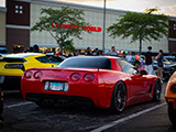Red C5 Corvette at Glendale Heights Car Meet