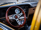 Wooden Steering Wheel in Toyota Corolla