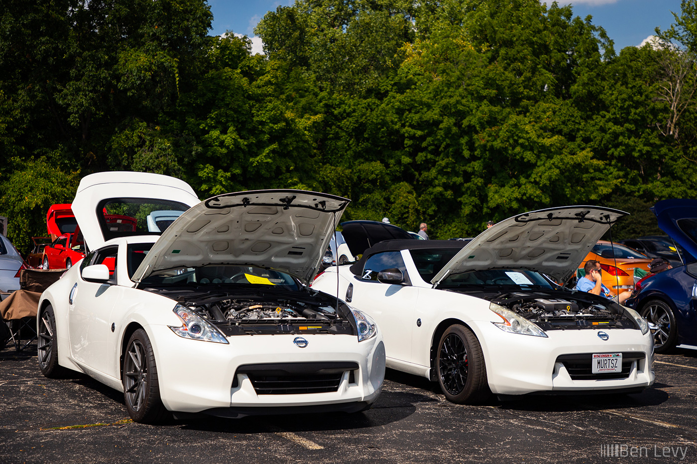 Pair of White Nissan 370Zs