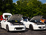Pair of White Nissan 370Zs