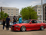 Red E36 BMW Coupe at North Suburbs Cars & Coffee