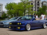 Blue E30 BMW Convertible at North Suburbs Cars & Coffee