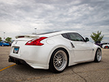 White Nissan 370Z at North Suburbs Cars & Coffee