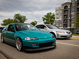 Civic and TL leaving North Suburbs Cars & Coffee