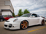 Widebody Porsche 911 at North Suburbs Cars & Coffee