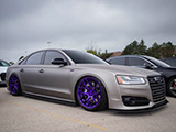 Matte Grey Audi S8 with Purple Wheels