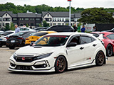 White Honda Civic Type-R with Bronze Wheels