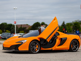 Orange McLaren 650S with a door open