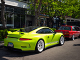 Neon Green Wrap on Porsche 911 GT3
