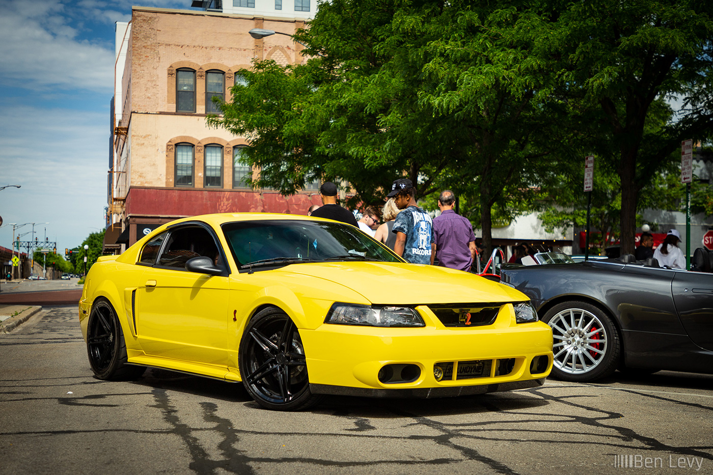 Yellow Terminator Cobra at Cars & Coffee Oak Park