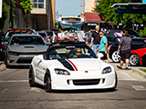 White Honda S2000 Driving Through Oak Park, IL