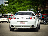 White Mazda RX-8 at Cars & Coffee Oak Park