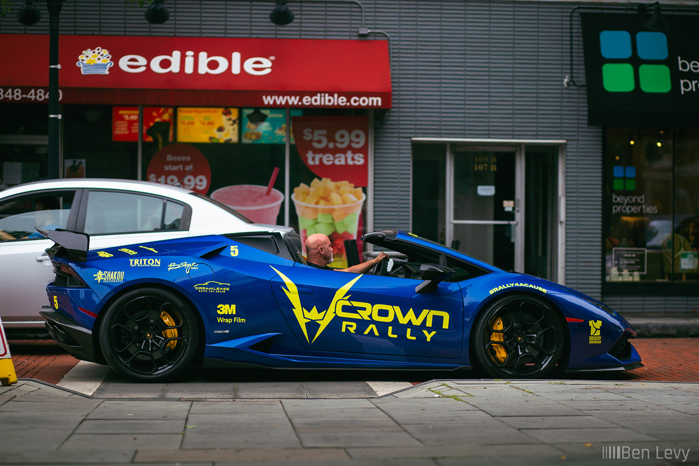 Lamborghini Aventador Roadster with Crown Rally Stickers