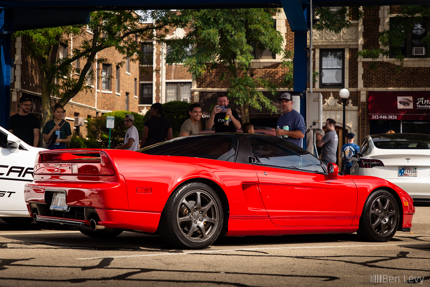 Red Acura NSX at Oak Park Cars and Coffee