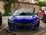 Front of blue NC1 Acura NSX
