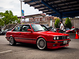 Red BMW 325i Coupe at Car Meet in Oak Park