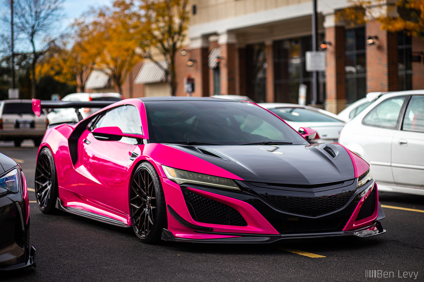 Pink Acura NSX at River Forest Car Meet