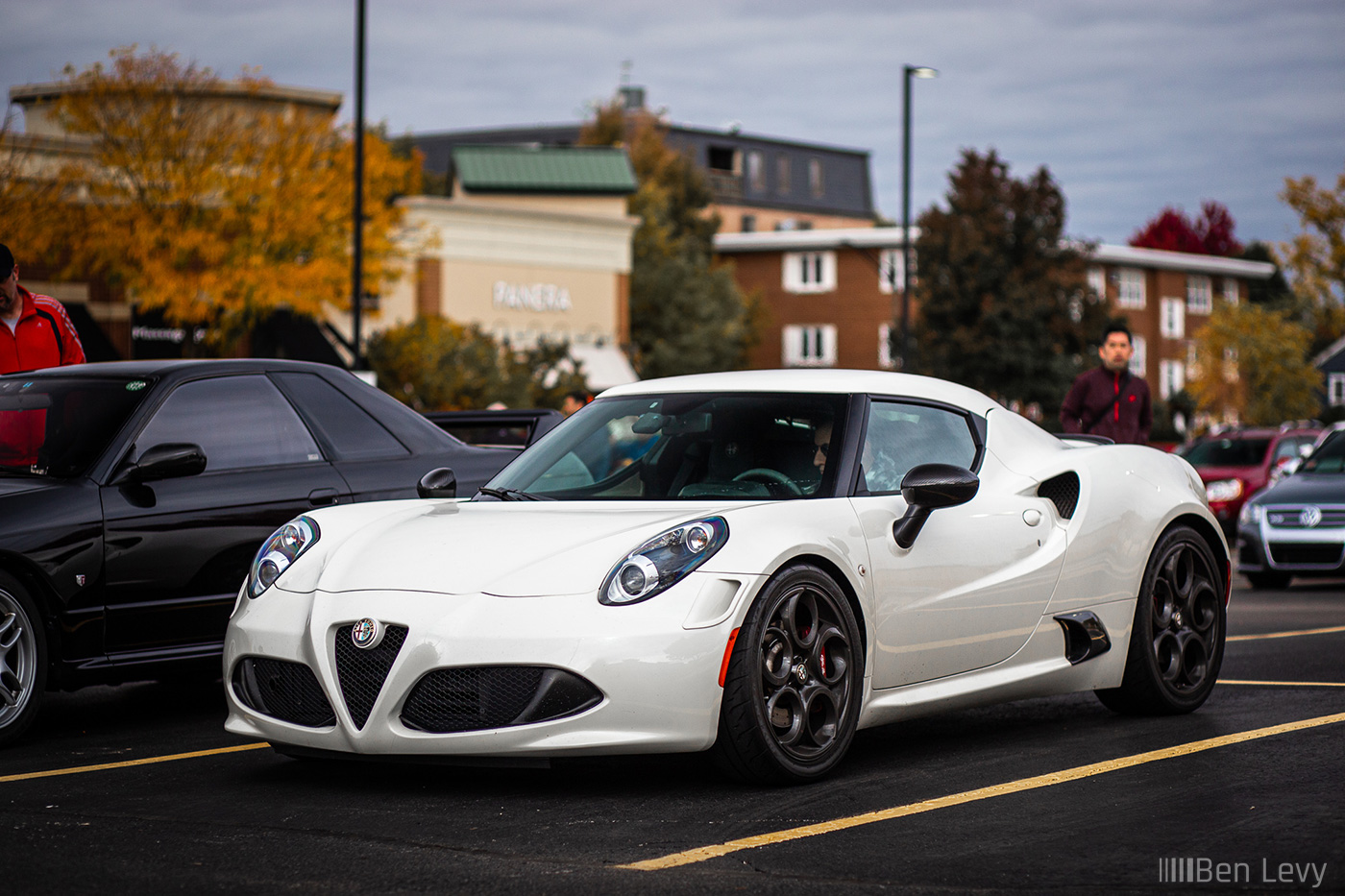White Alfa Romeo 4C at Car Meet in River Forest, IL