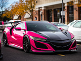 Pink Acura NSX at River Forest Car Meet